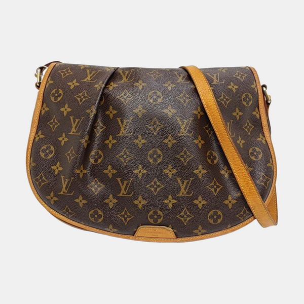 MENILMONTANT MM Monogram Coated Canvas Brown