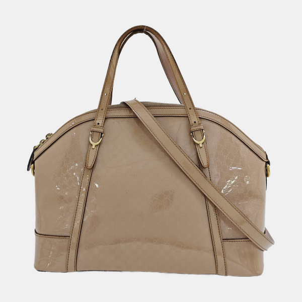Monogram Patent Leather Shoulder Bag Pink