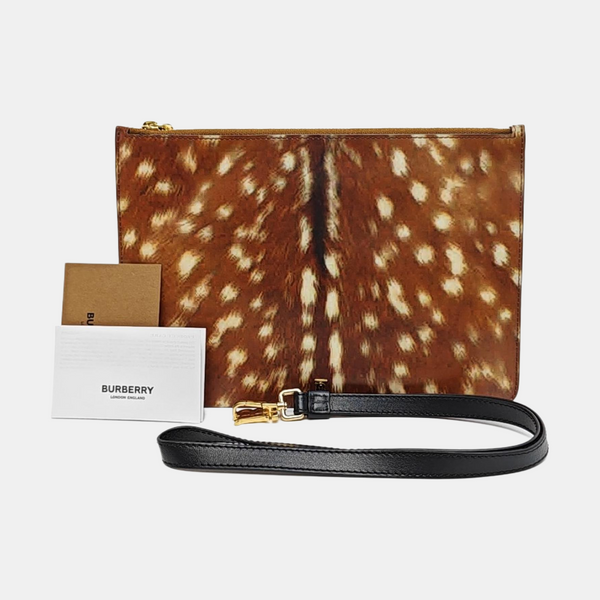 Calfskin Top Handle Bag Brown