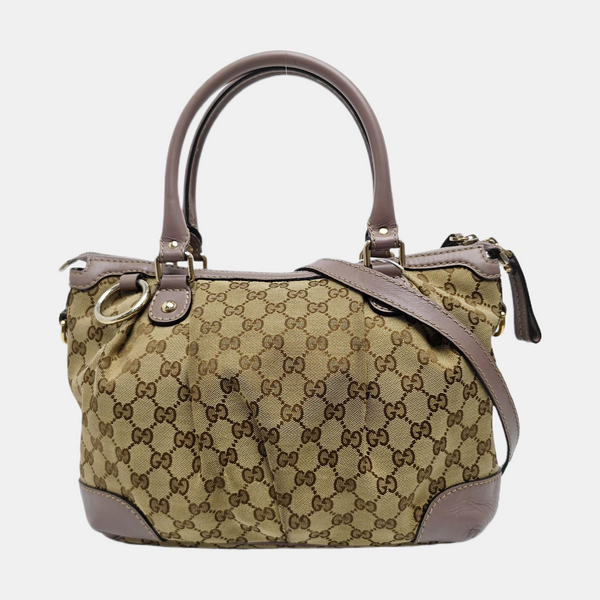 Sukey Monogram Canvas Beige