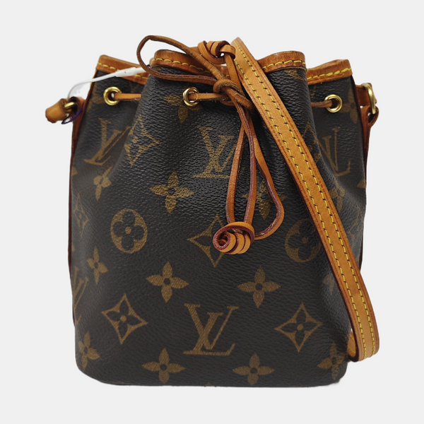 NÉONOÉ Nano Monogram Coated Canvas Brown