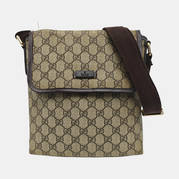 Monogram Coated Canvas Shoulder Bag Beige