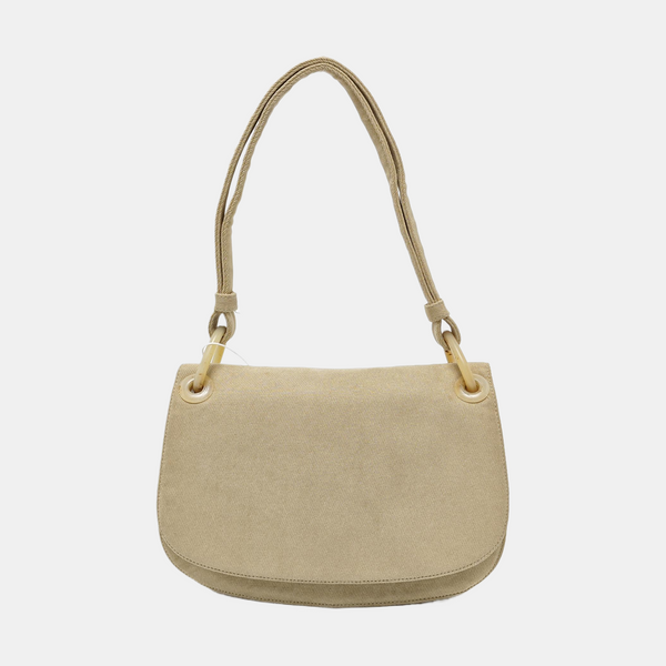 Fabric Shoulder Bag Beige