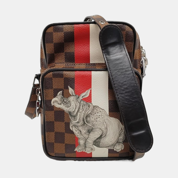 AMAZON Damier Ebene Coated Canvas Brown
