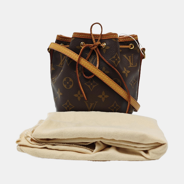 NÉONOÉ Nano Monogram Coated Canvas Brown