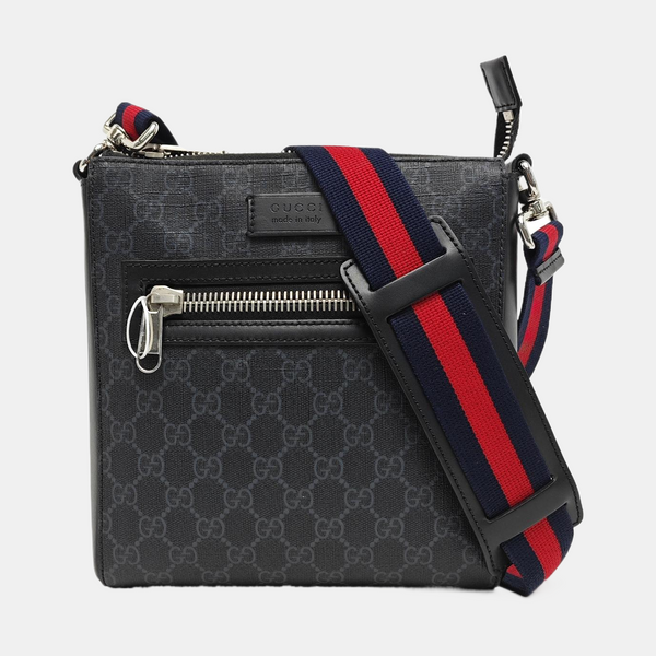 GG Imprime Small Monogram Coated Canvas Black
