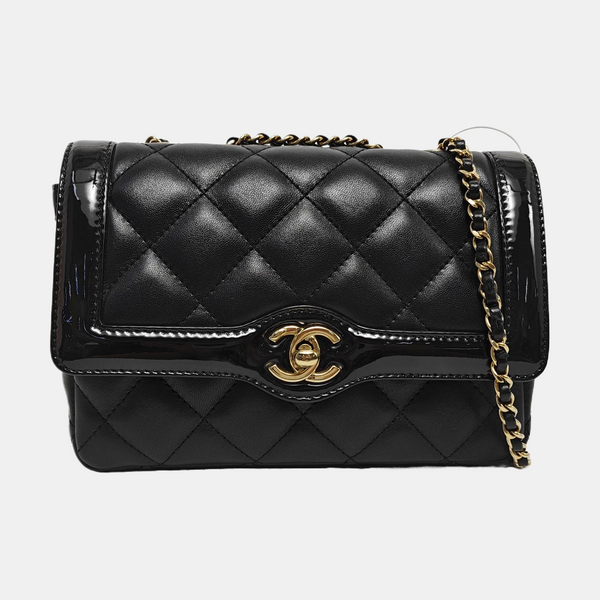 WOC Quilted Lambskin Black