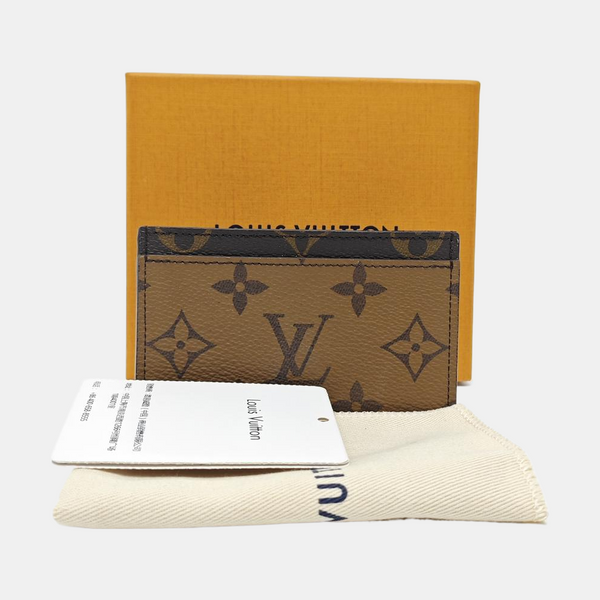 Monogram Coated Canvas Card Holder Brown