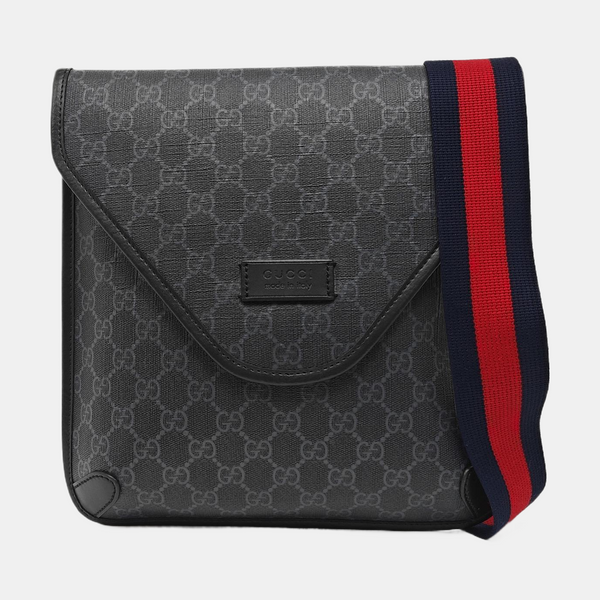 Monogram Coated Canvas Shoulder Bag Gray