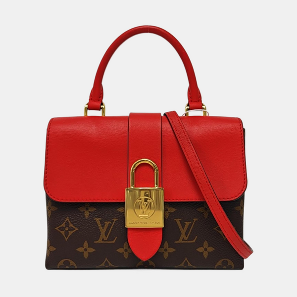 LOCKY BB Monogram lona revestida roja