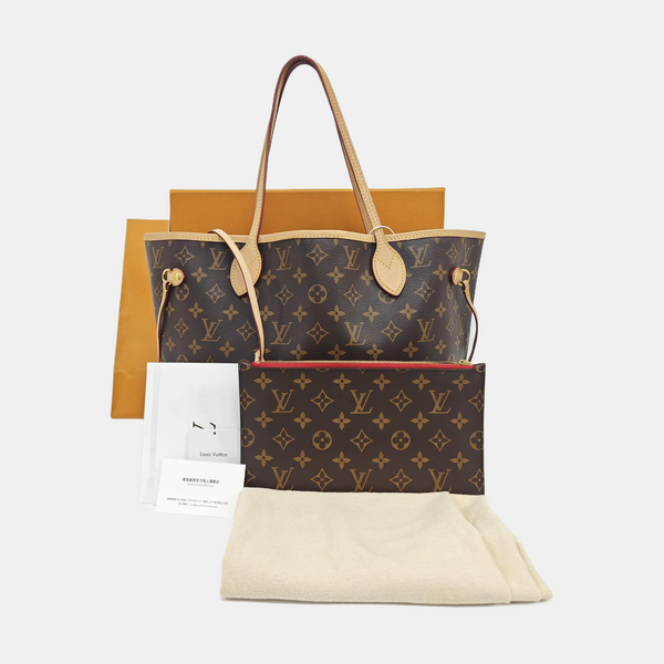 NEVERFULL MM Monogram Coated Canvas Brown