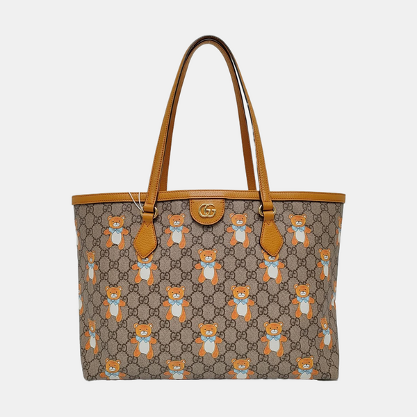 Ophidia Medium Monogram Coated Canvas Beige