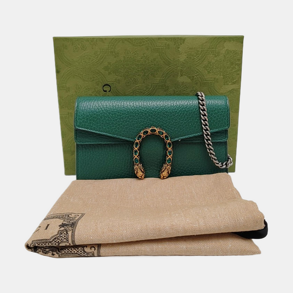 Authenticated pre-owned Dionysus Super Mini Calfskin Green - Shoulder Bag at Looply