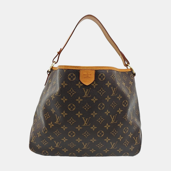 Monogram Coated Canvas Top Handle Bag Brown