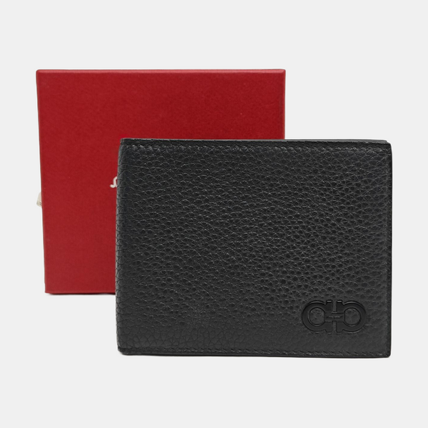 Gancini Calfskin Black Wallet
