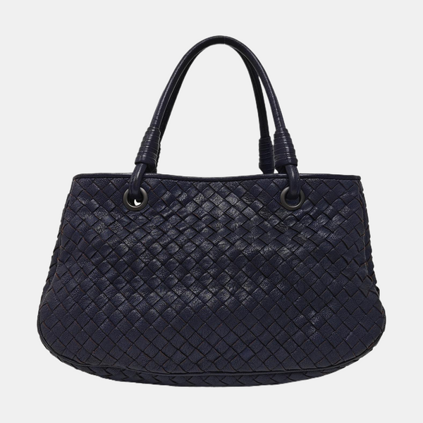 Lambskin Top Handle Bag Blue