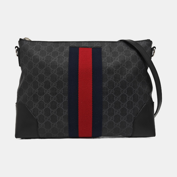 Rania Monogram Coated Canvas Black