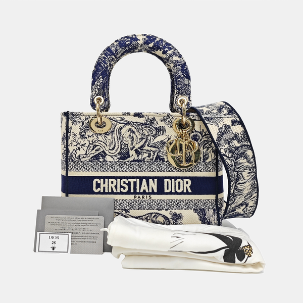 Lady D-Lite Medium Canvas Blue