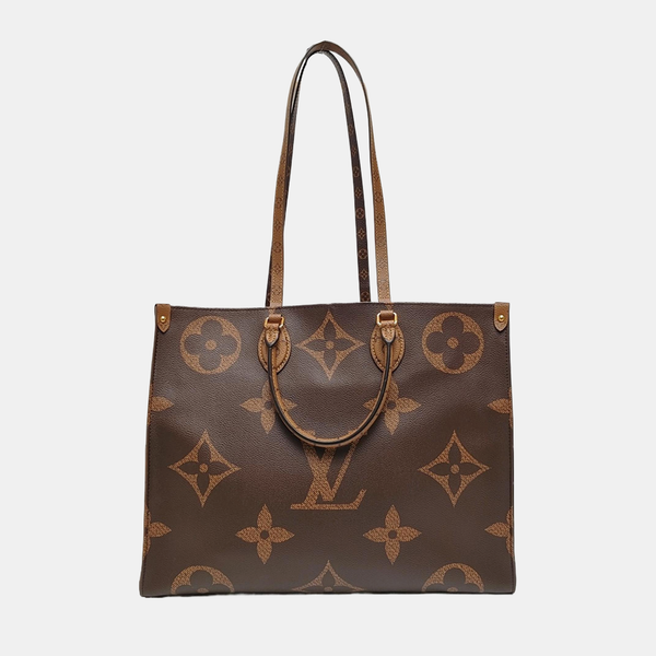 Authenticated pre-owned ONTHEGO GM Monogram Coated Canvas Brown - Tote Bag at Looply