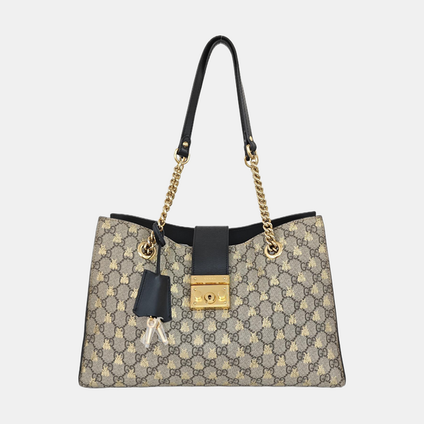 Padlock Medium Monogram Coated Canvas Brown