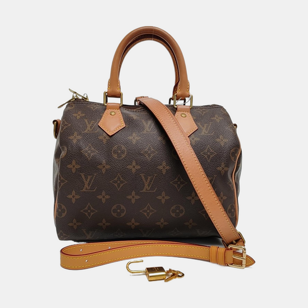 SPEEDY 25 Monogram Coated Canvas Brown