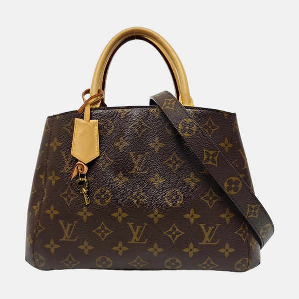 MONTAIGNE Monogram Coated Canvas Brown