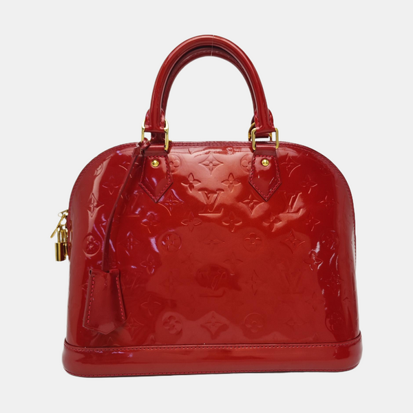 ALMA PM Monogram Patent Leather Red