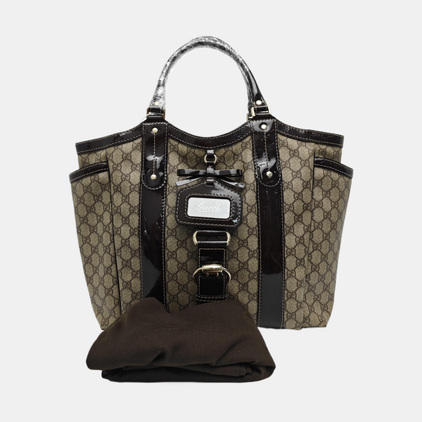 Monogram Coated Canvas Top Handle Bag Beige