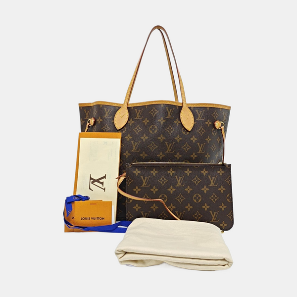 NEVERFULL MM Monogram Coated Canvas Brown