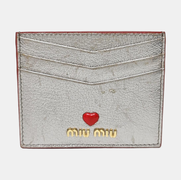 Love Lambskin Gray Card Holder