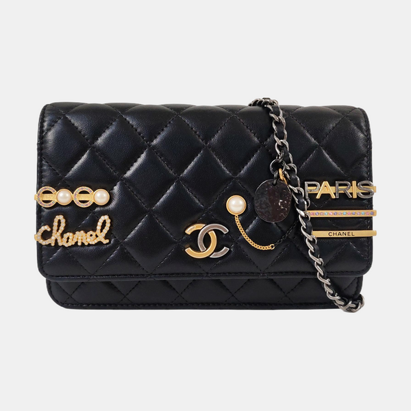 WOC Quilted Lambskin Black