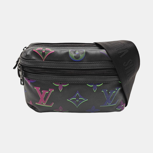 Monogram Calfskin Shoulder Bag PM Black