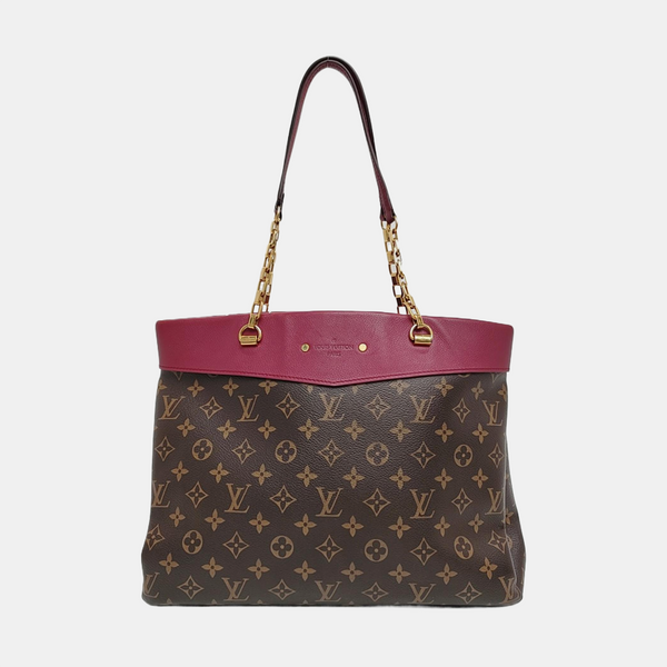 Authenticated pre-owned PALLAS Monogram Coated Canvas Brown - Tote Bag at Looply
