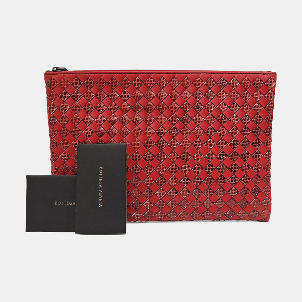 Calfskin Clutch Red