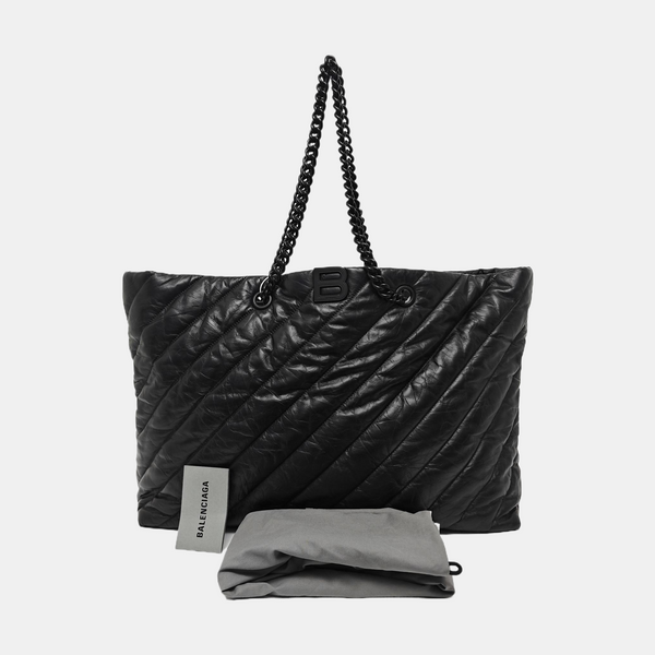 Crush Large Quilted Calfskin Black