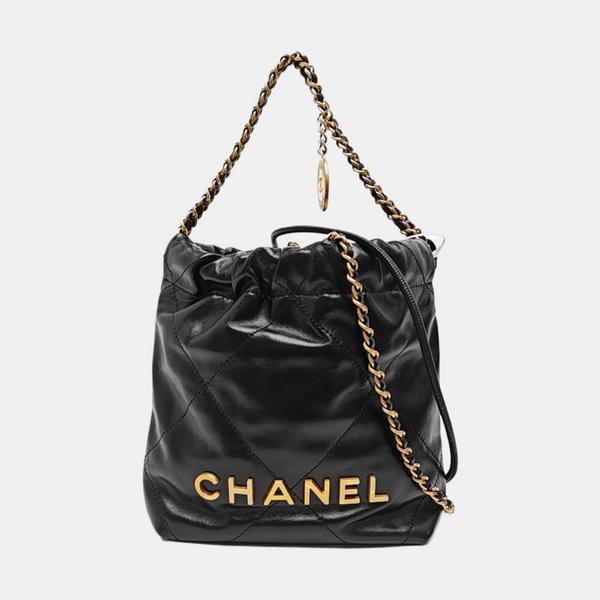 CHANEL 22 Mini Quilted Calfskin Black