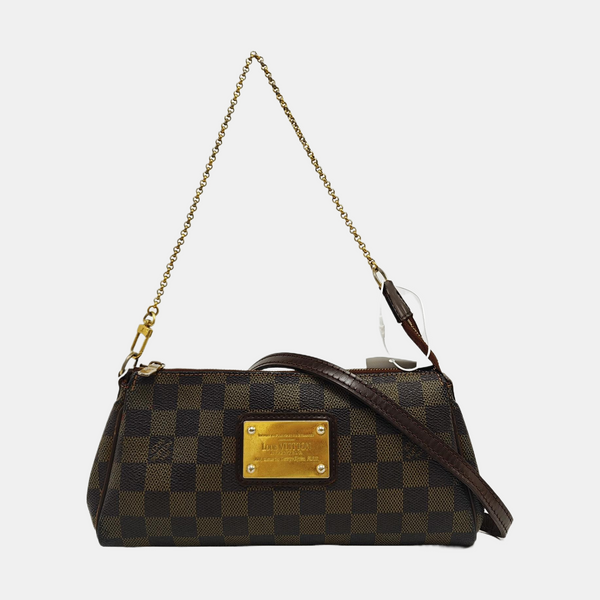 EVA Damier Ebene Coated Canvas Brown