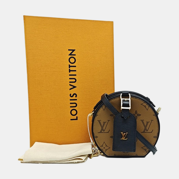 BOITE CHAPEAU Mini Monogram Coated Canvas Brown