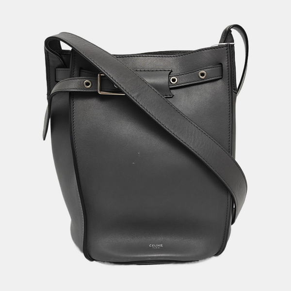 Authenticated pre-owned BIG BAG Calfskin Grey - Bucket Bag at Looply