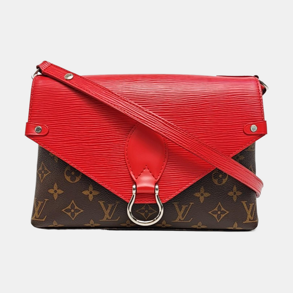 SAINT MICHEL Monogram Coated Canvas Brown