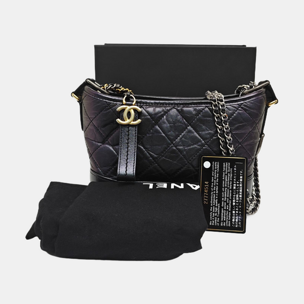 GABRIELLE Small Quilted Calfskin Purple