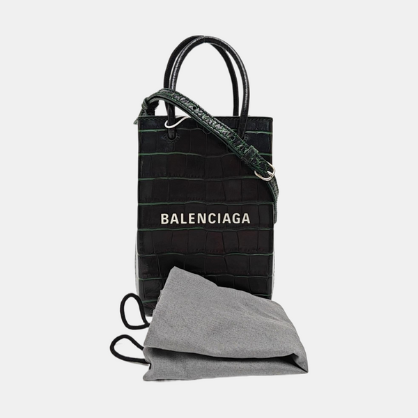 Shopping Bag Calfskin Green