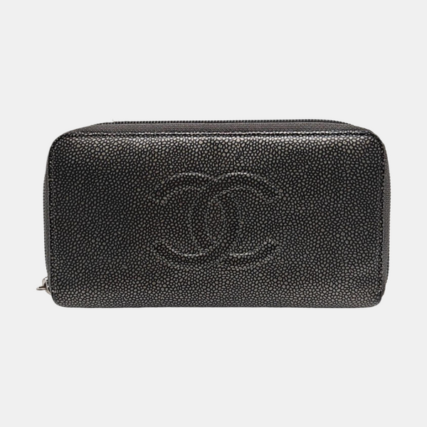 Quilted Grained Calfskin Gray