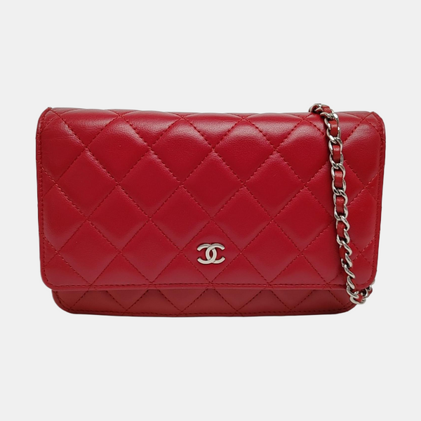 WOC Quilted Lambskin Red