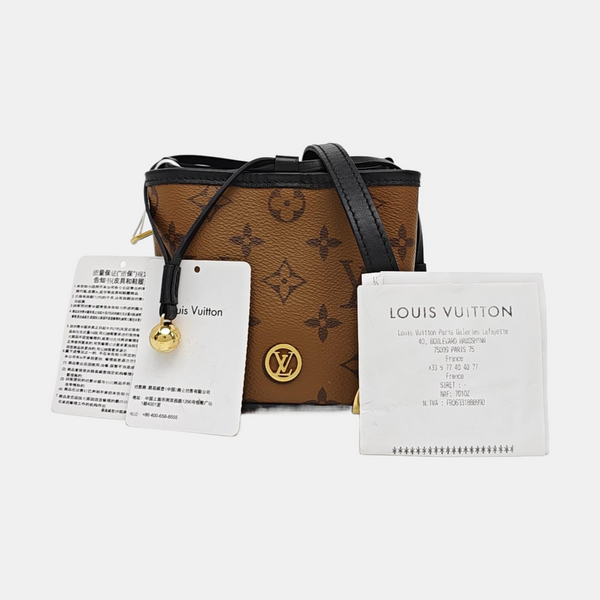 NOÉ PURSE LV CHARMS Monogram Coated Canvas Brown