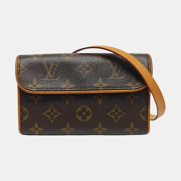 FLORENTINE Monogram Coated Canvas Brown