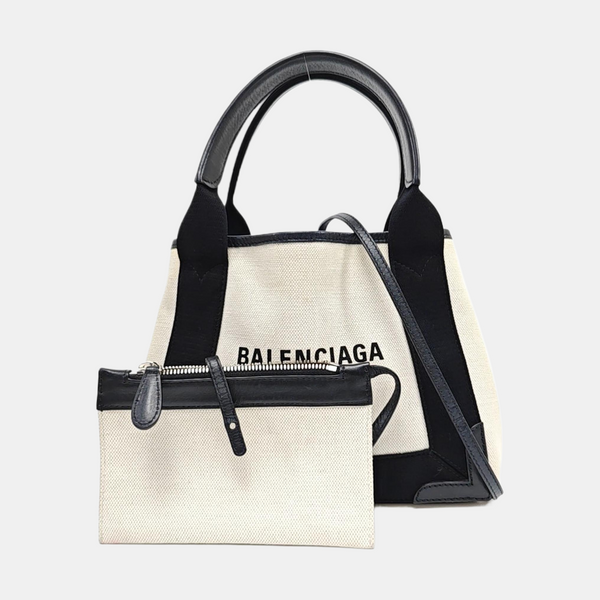 Navy Mini Canvas White