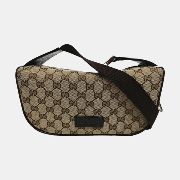 Monogram Canvas Crossbody Bag Beige