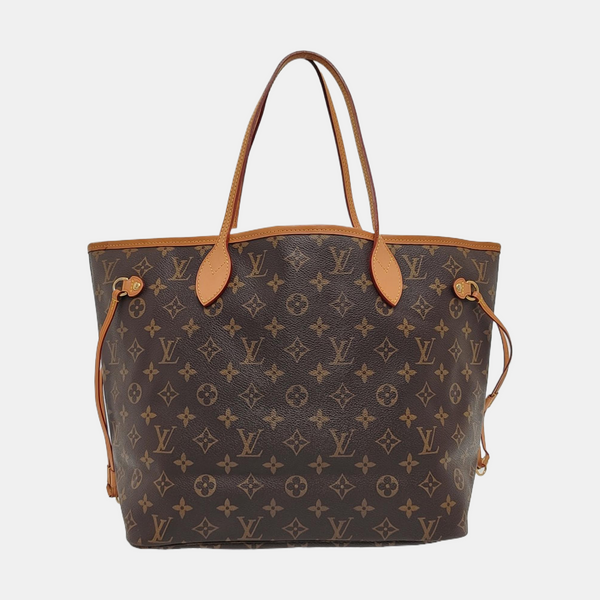 NEVERFULL MM Monogram Coated Canvas Brown