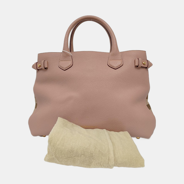 The Banner Medium Calfskin Pink